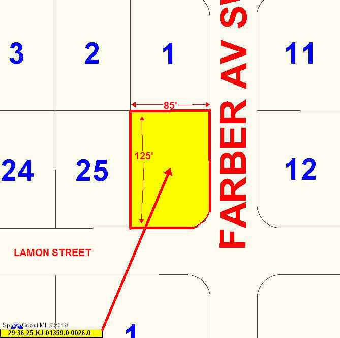 Property Photo:  501 Lamon St &Amp Farber Av NW Corner  FL 32908 