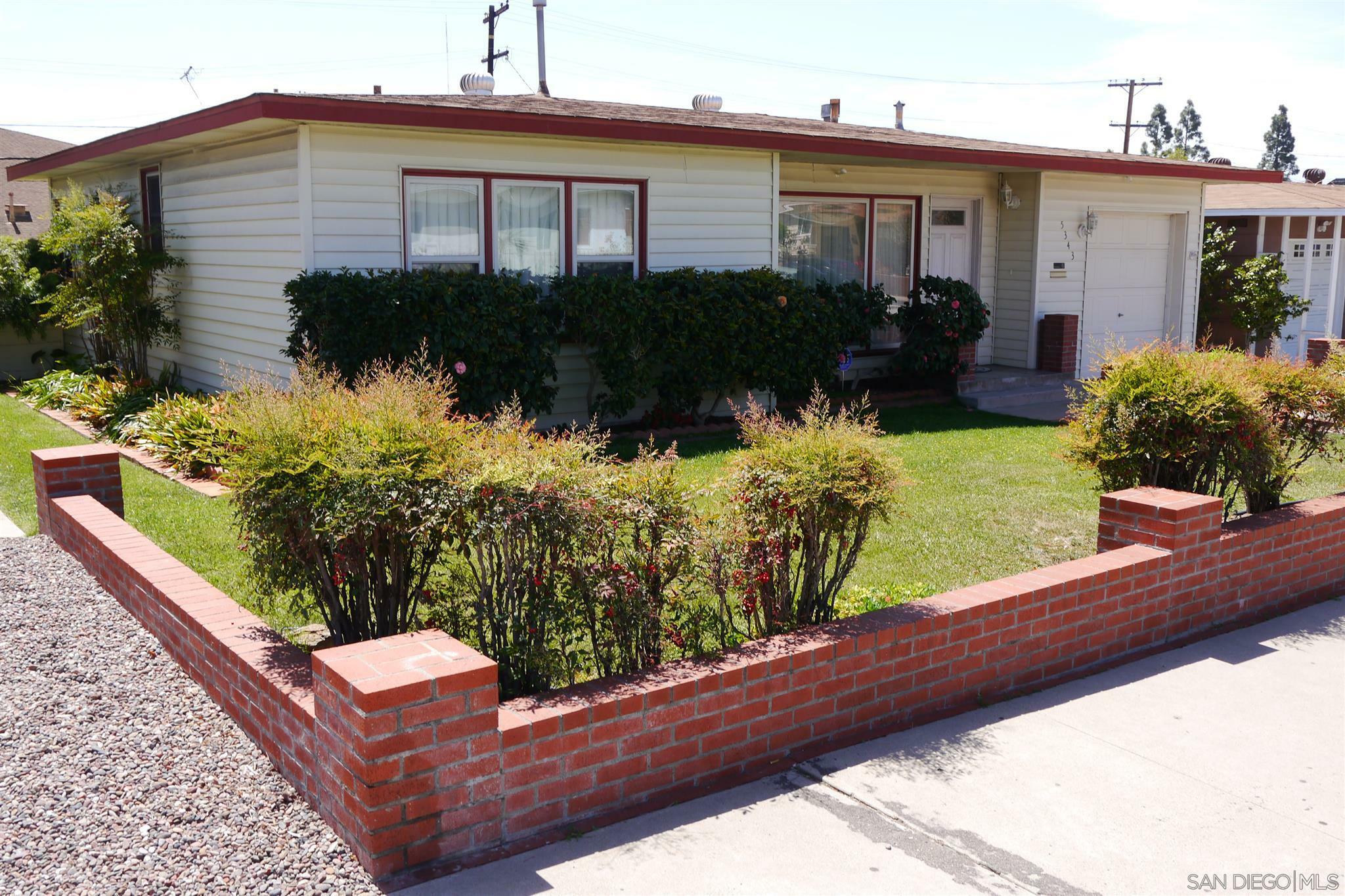 Property Photo:  5343 Redwood St.  CA 92105 