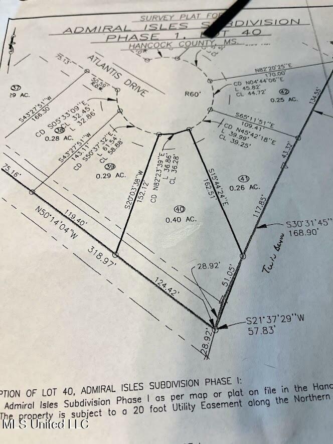 Property Photo:  Lot 40 Atlantis Drive  MS 39520 