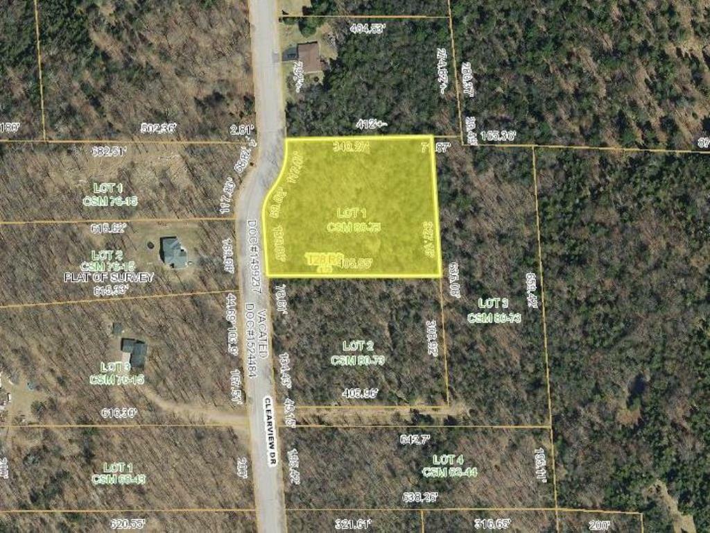 Property Photo:  Lot 1 2.86 Acre Clearview Drive  WI 54476 