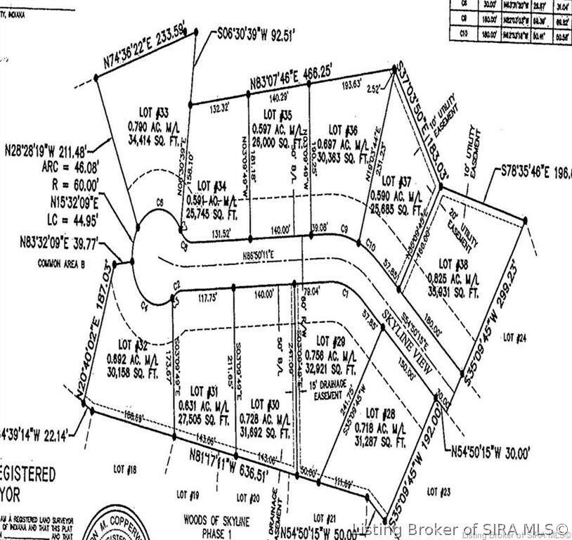 Property Photo:  Lot 34 Skyline Drive  IN 47119 