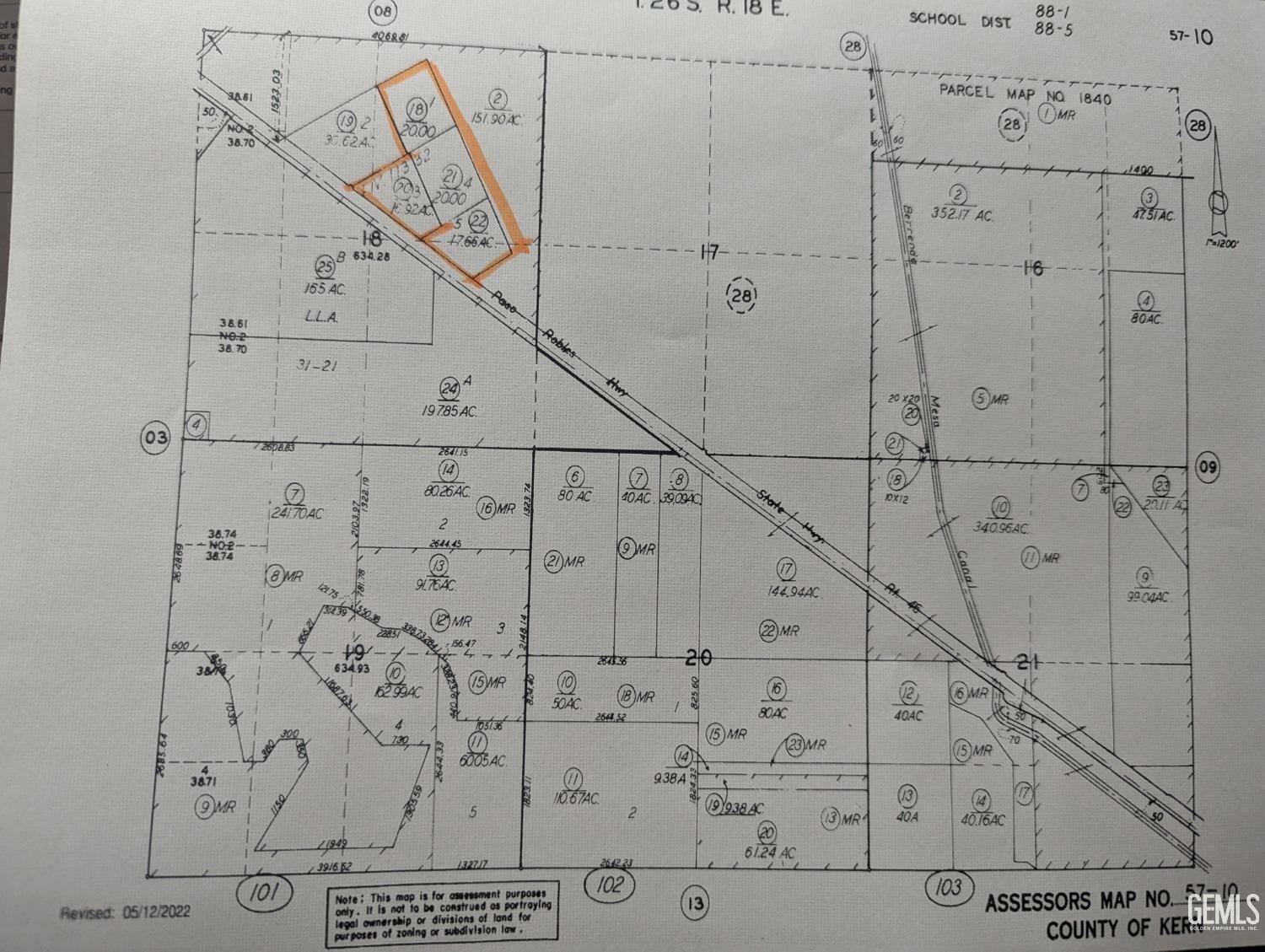 Property Photo: 0 Hwy 46 16.92 Ac CA 93249