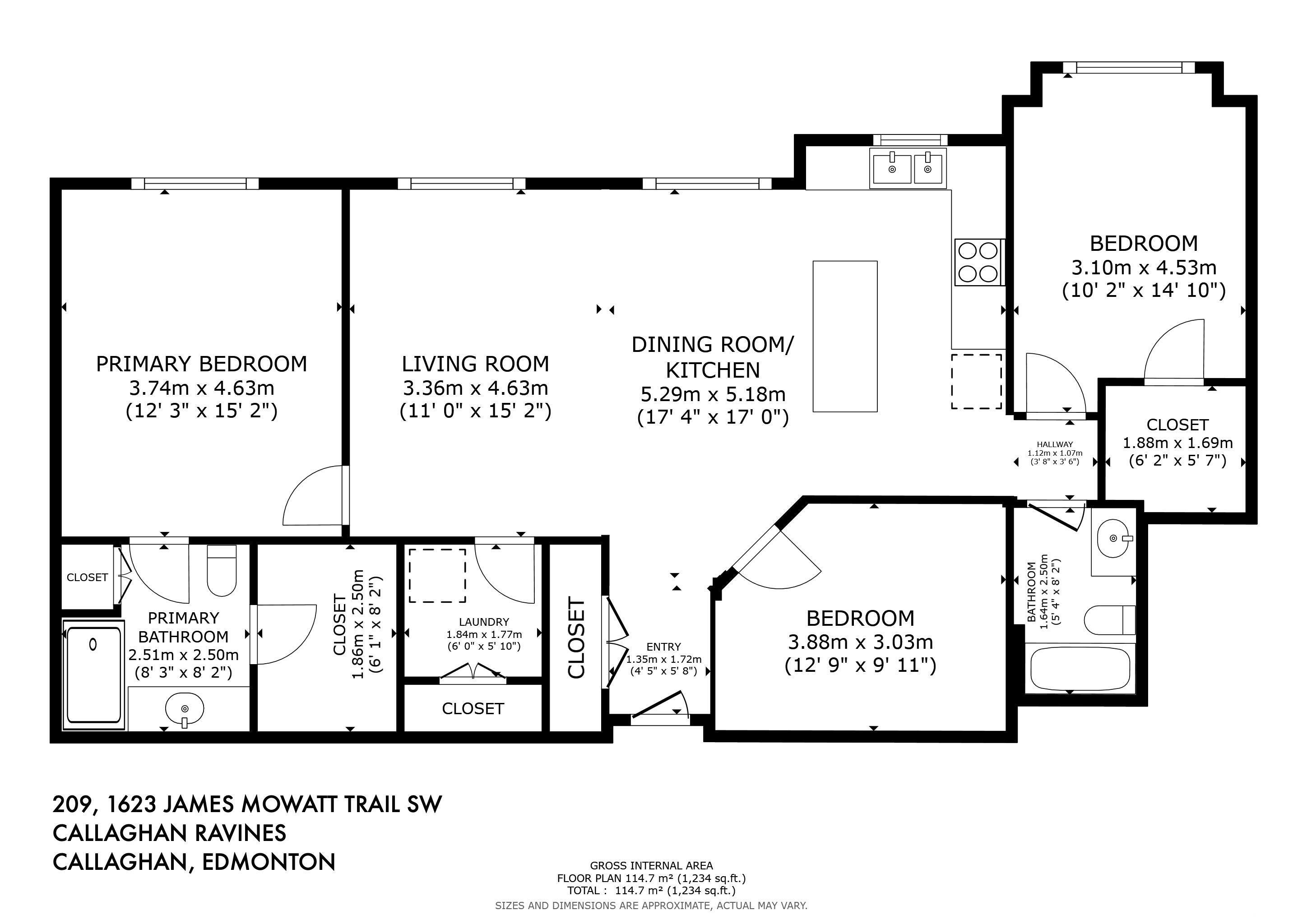 Property Photo: 1623 James Mowatt Trail SW 209 AB T6W 0J7