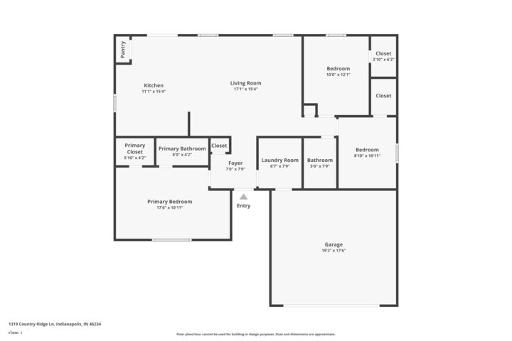 Property Photo:  1319 Country Ridge Lane  IN 46234 