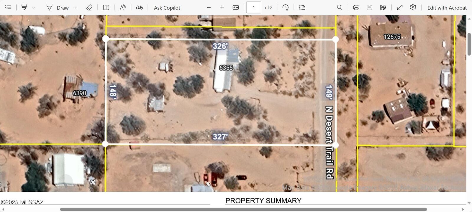 Property Photo:  6355 N Desert Trail Road  AZ 85743 