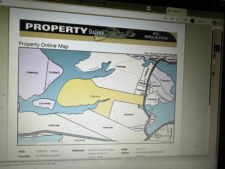 Property Photo:  North Fourchu Road  NS B1K 2E1 