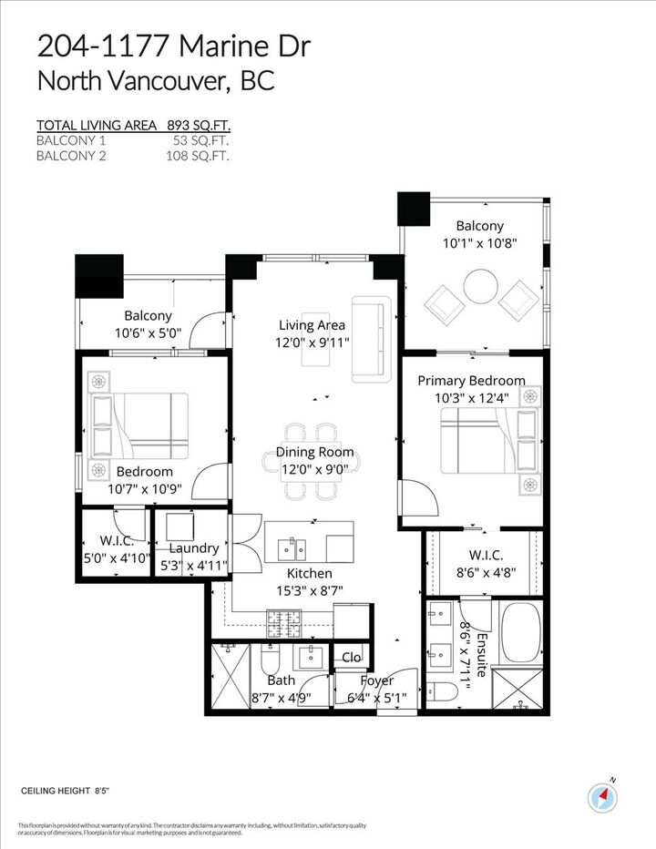 Property Photo:  1177 Marine Drive 204  BC V7P 1T1 