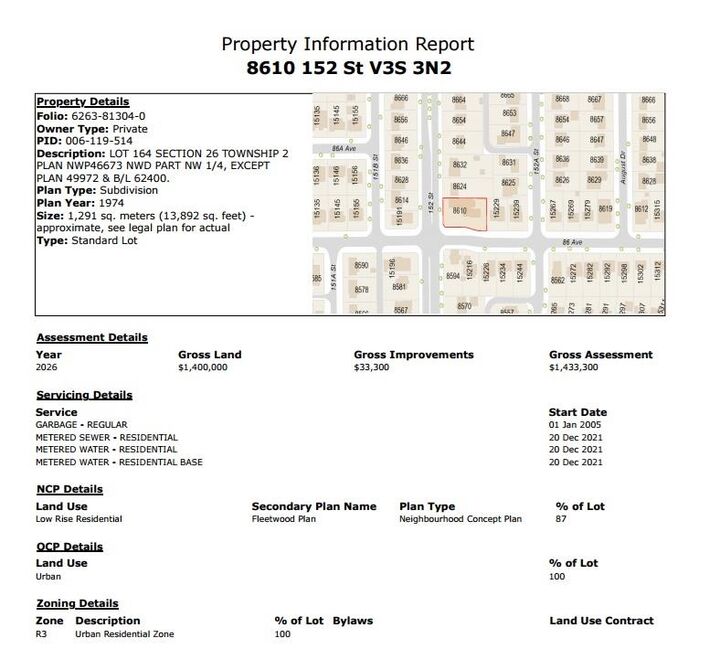 Property Photo: 8610 152 Street BC V3S 3N2