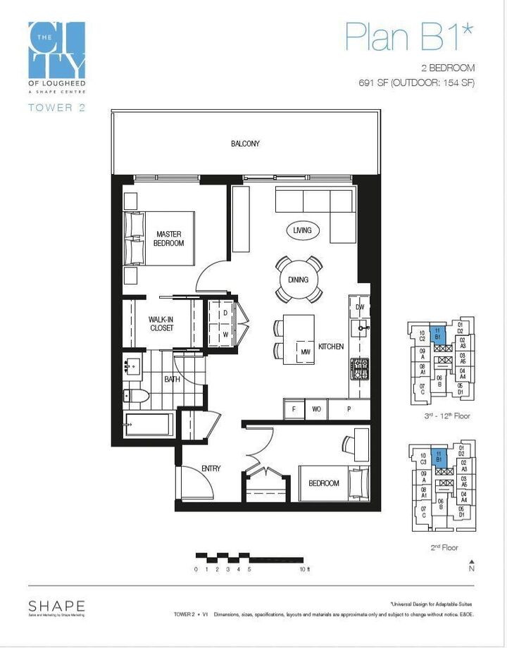 Property Photo: 3833 Evergreen Place 911 BC V3J 0M2
