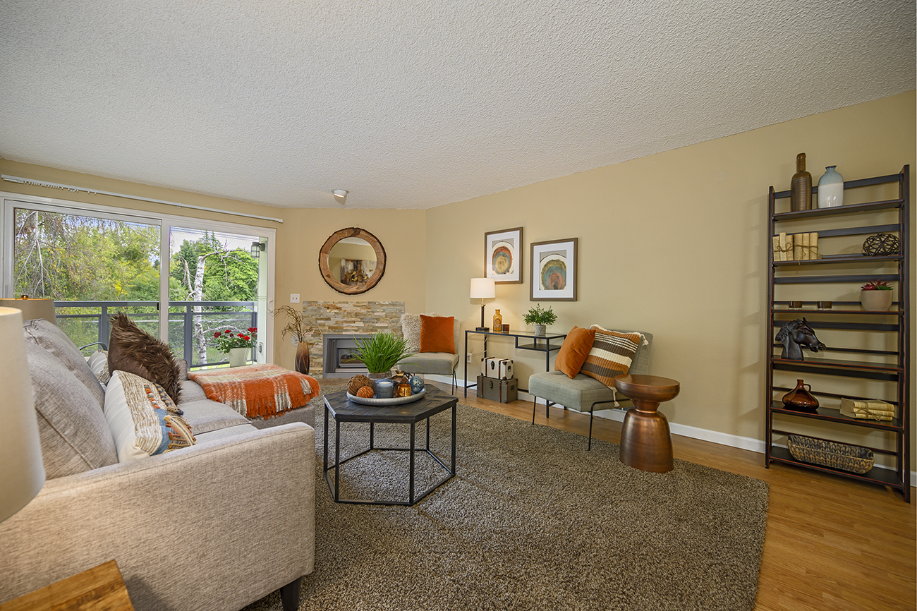 Property Photo: Living Room & Deck 10501 8th Ave NE 410  WA 98125 