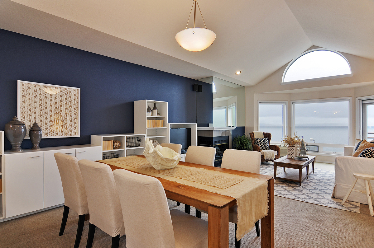 Property Photo: Dining room, living room, kitchen 1564 Alki Ave SW 405  WA 98116 