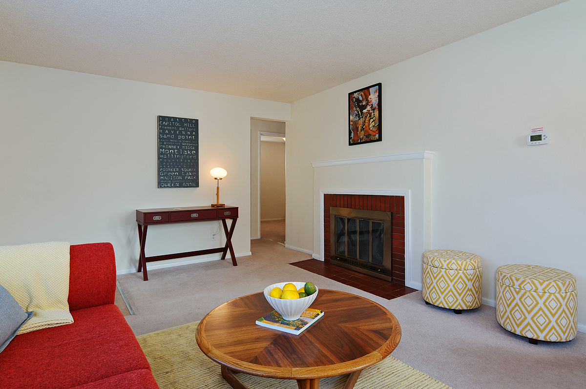 Property Photo: Living room, kitchen, dining area 5807 56th Ave NE  WA 98105 