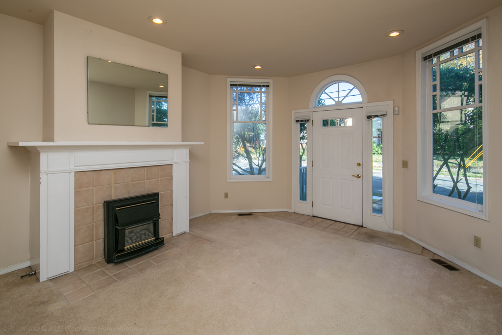 Property Photo: Living room of lower unit 2807 2809 Eldridge Ave  WA 98225 