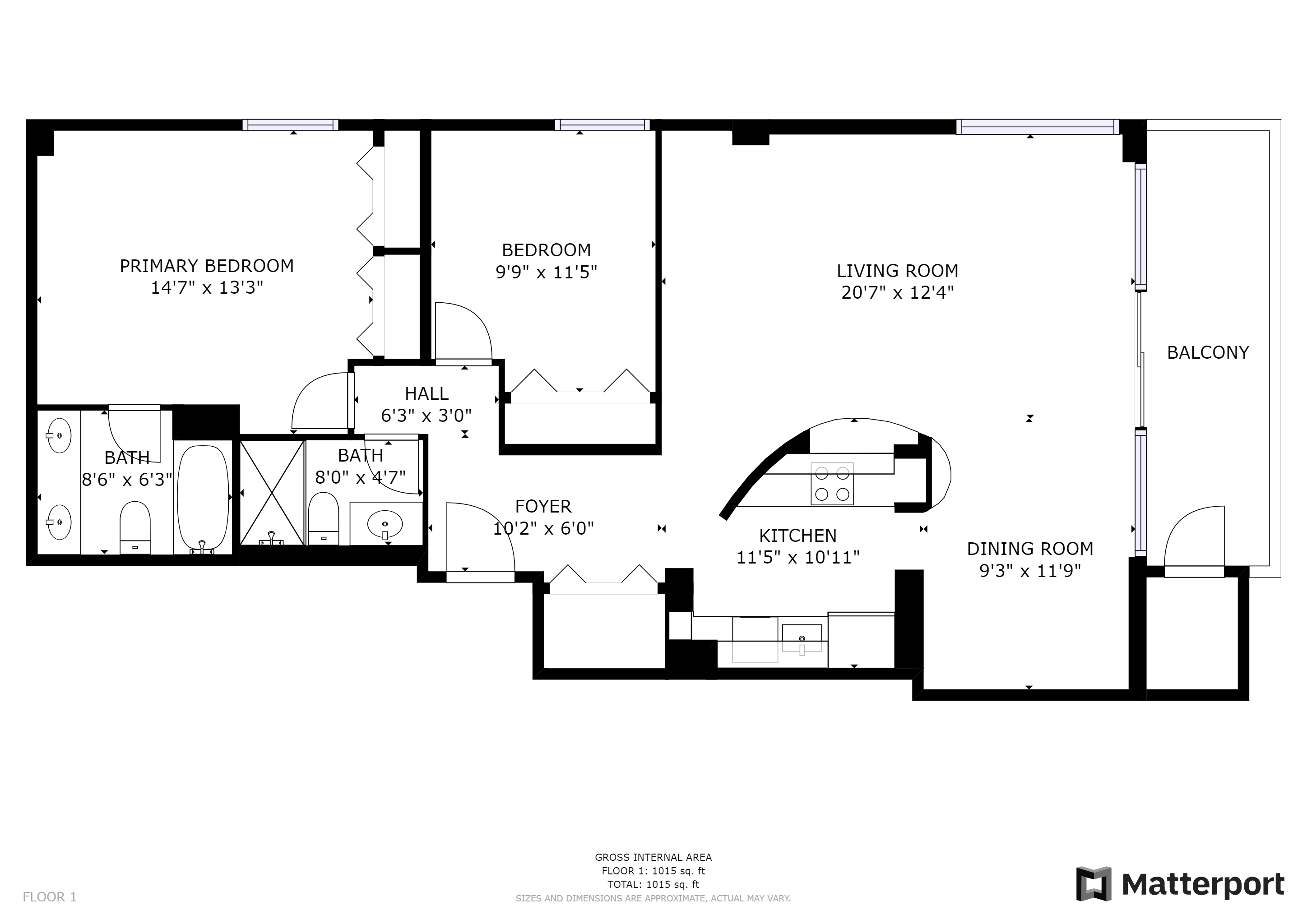 Property Photo: Floor Plan 521 5th Ave W 301  WA 98119 